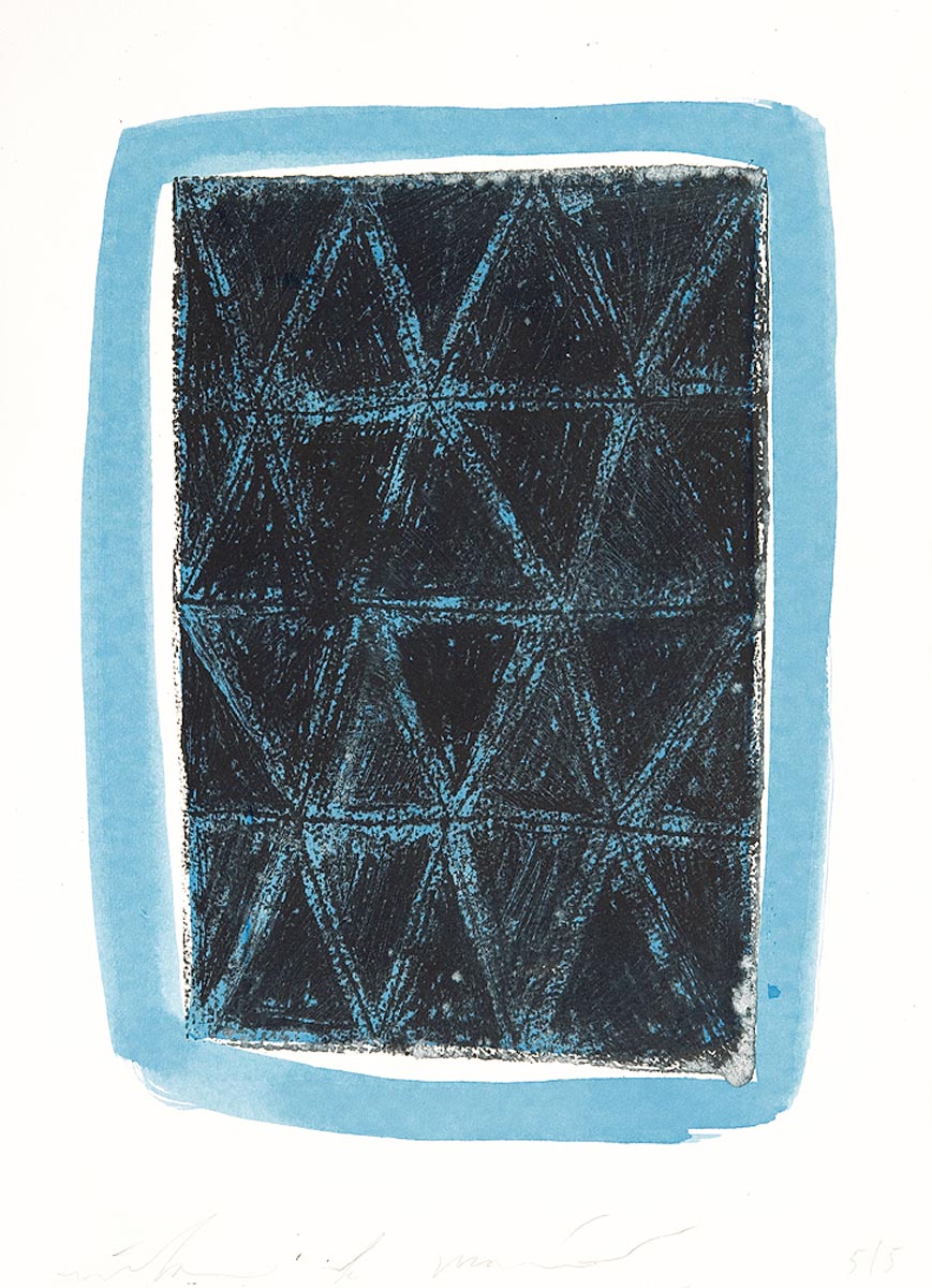 Nicola De Maria, Lithographie, -Testa elettrica lunare-, 1991