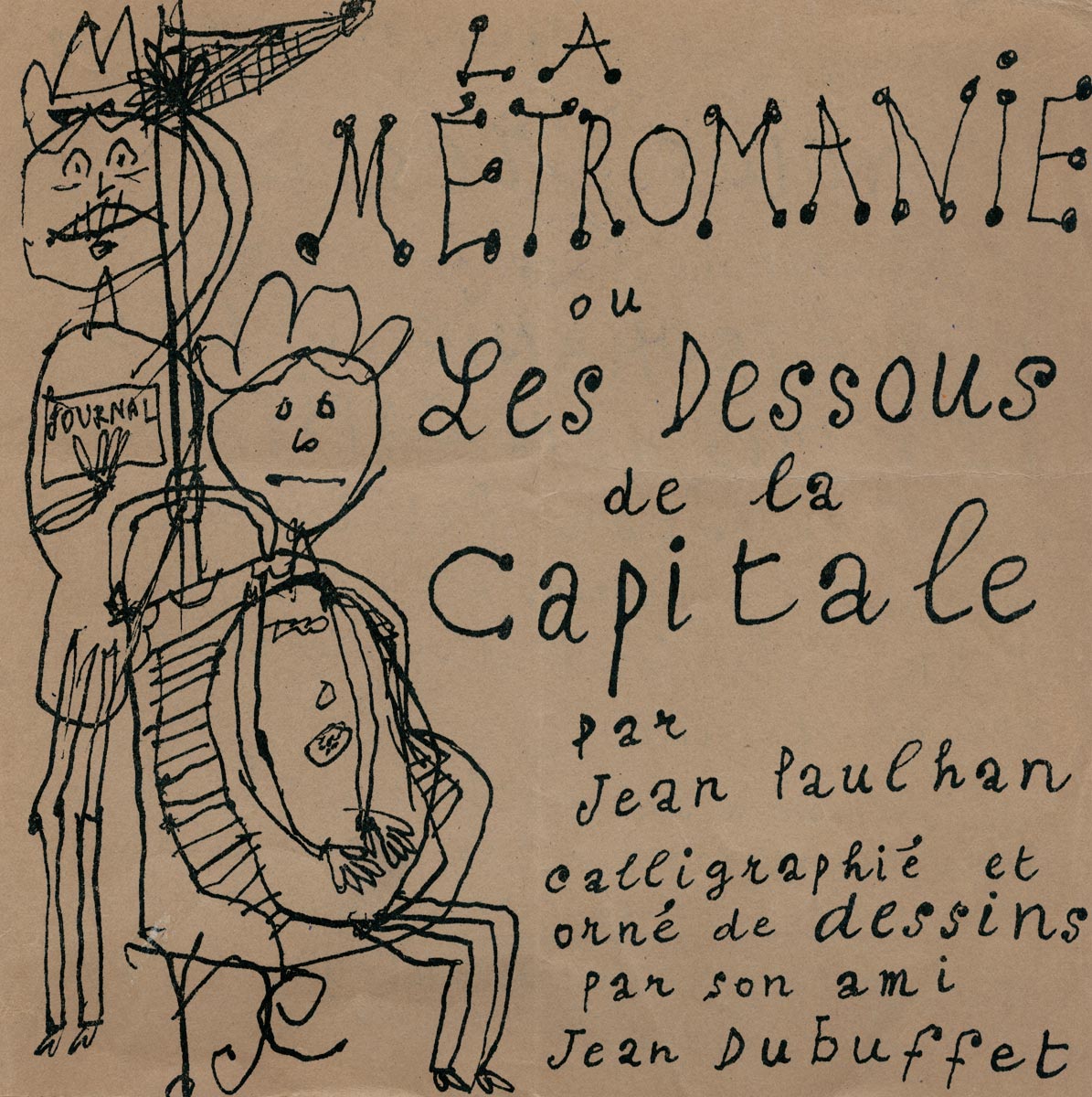 Jean-Dubuffet-Catalogue-Lithographie-La Métromanie ou les dessous de la capitale--1949
