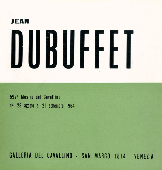 Jean Dubuffet, Catalogue, 1964