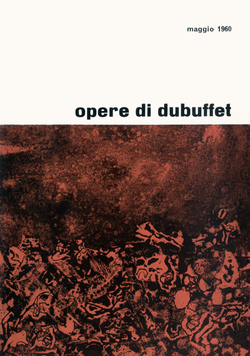 Jean-Dubuffet-Catalogue-Offset-Opere di Dubuffet-Galleria Blu, Milano-1960