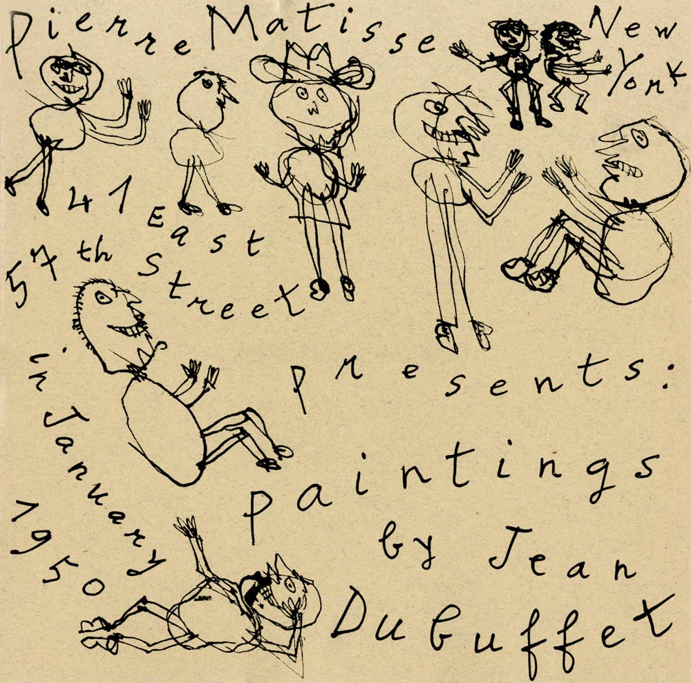 Jean-Dubuffet-Catalogue-Lithographie-Paintings by Jean Dubuffet-Pierre Matisse, New York-1950