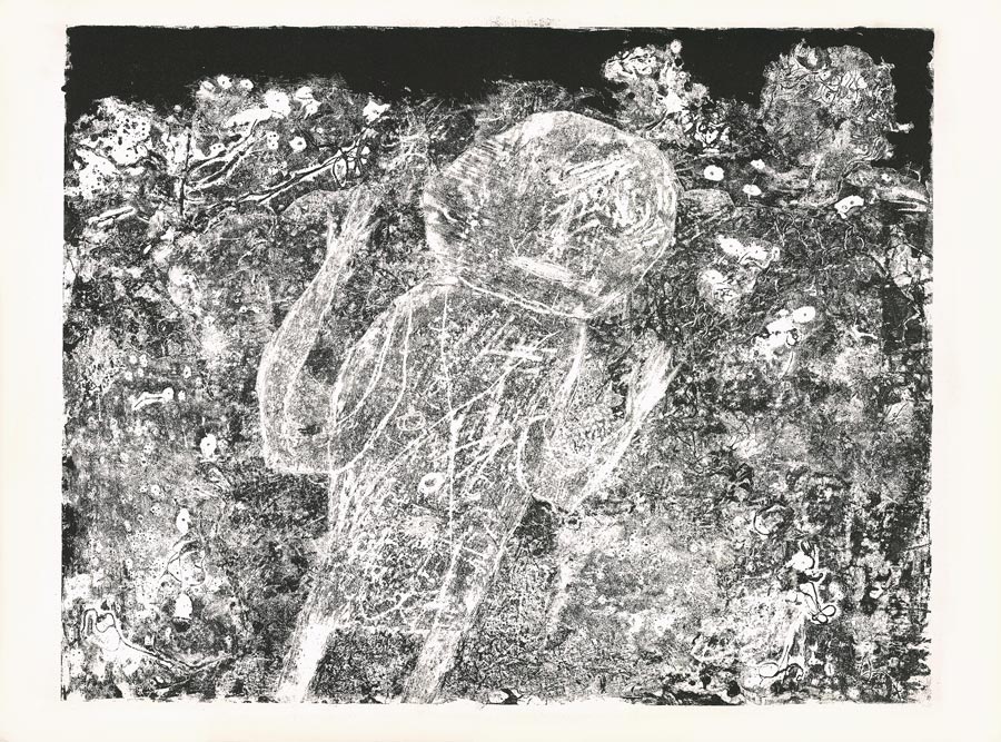 Jean Dubuffet, Lithographie, -Le Braconnier-, 1953