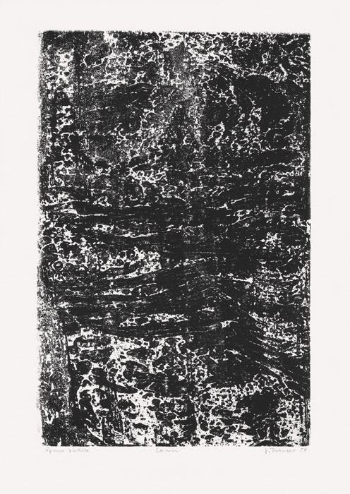 Jean-Dubuffet-Estampe-Lithographie-Les phénomènes, La mer--1958