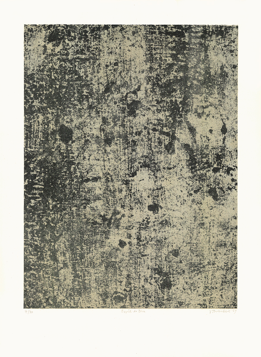 Jean Dubuffet, Lithographie, -Les phénomènes, Esprit de terre-, 1959