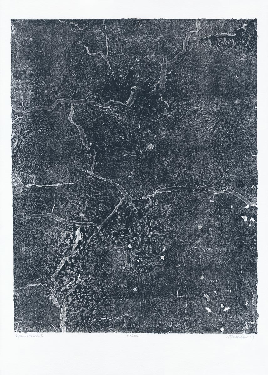 Jean Dubuffet, Lithographie, -Les phénomènes, Failles-, 1959