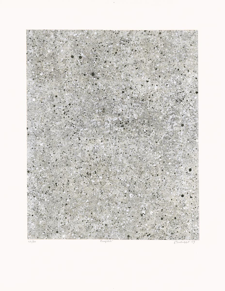 Jean Dubuffet, Lithographie, -Les phénomènes, Fragilité-, 1959
