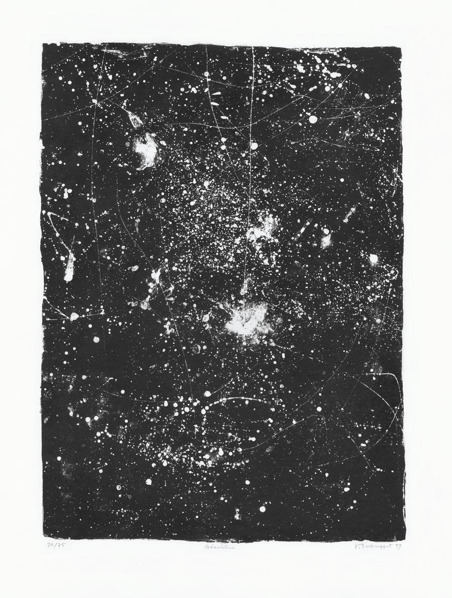 Jean Dubuffet, Lithographie, -Les phénomènes, Géométrie-, 1959