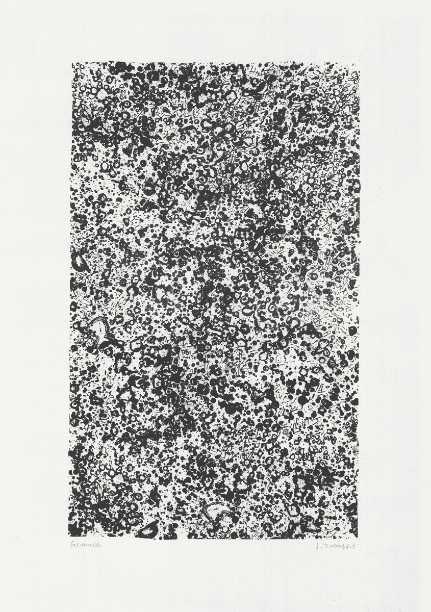 Jean Dubuffet, Lithographie, -Les phénomènes, Gravelle-, 1958