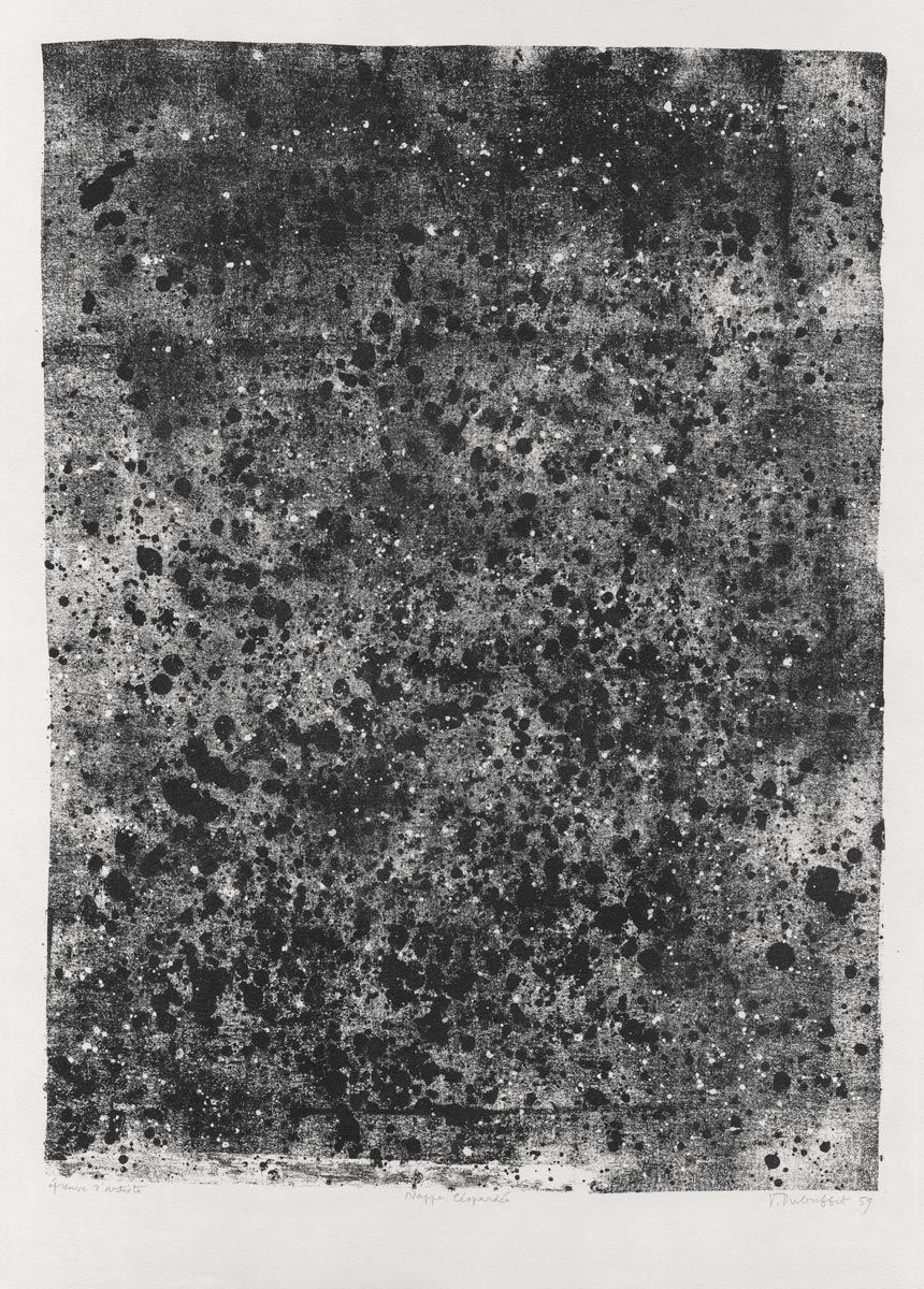 Jean Dubuffet, Lithographie, -Les phénomènes, Nappe léopardée-, 1959