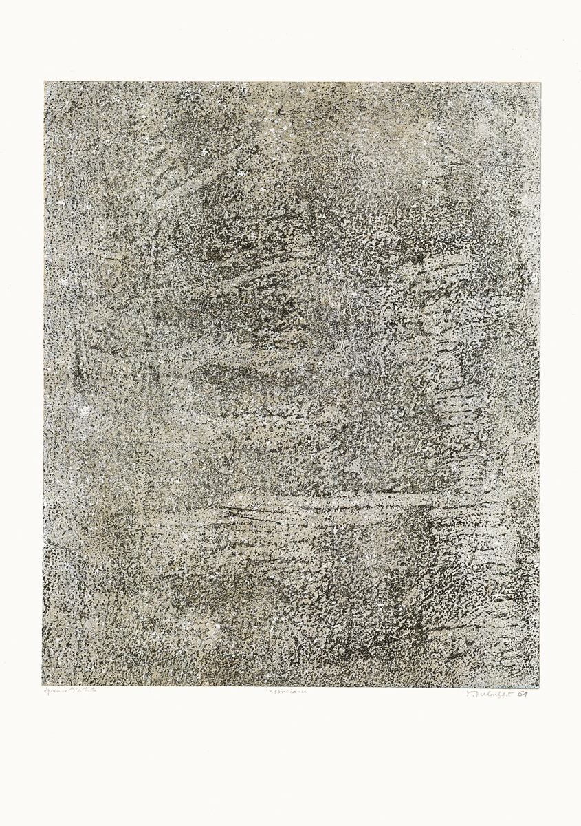 Jean Dubuffet, Lithographie, -Les phénomènes, Insouciance-, 1961