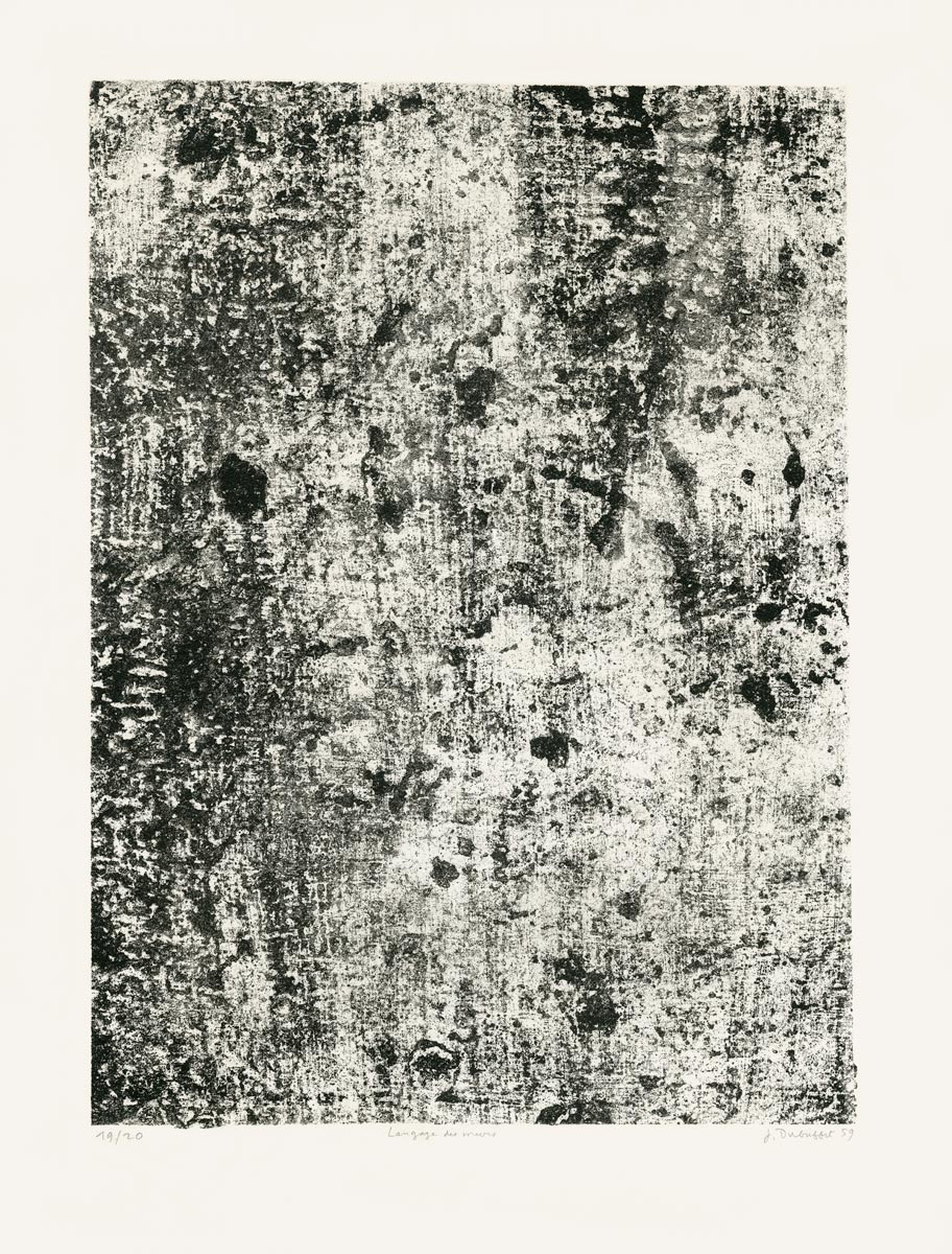 Jean Dubuffet, Lithographie, -Les phénomènes, Langage des murs-, 1959