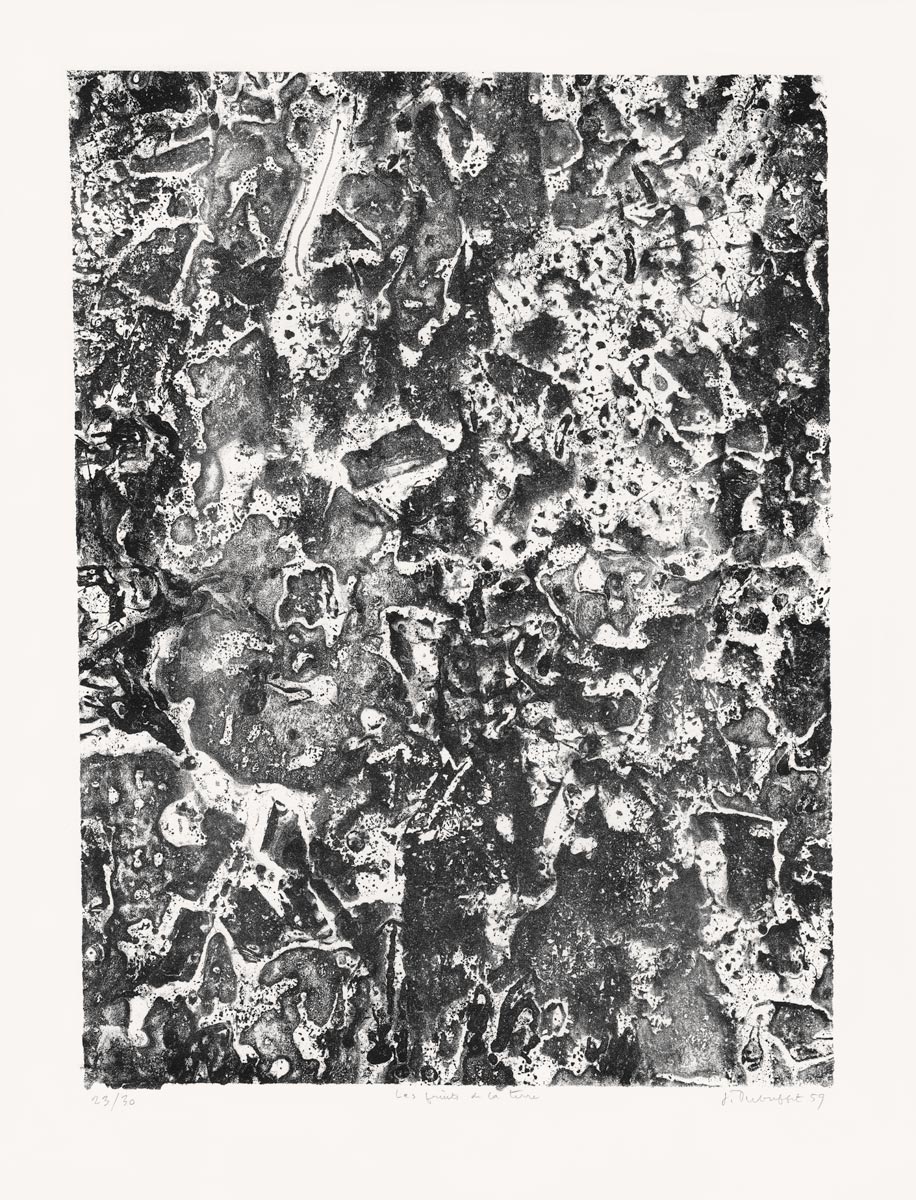 Jean Dubuffet, Lithographie, -Les phénomènes, Les fruits de la terre-, 1959