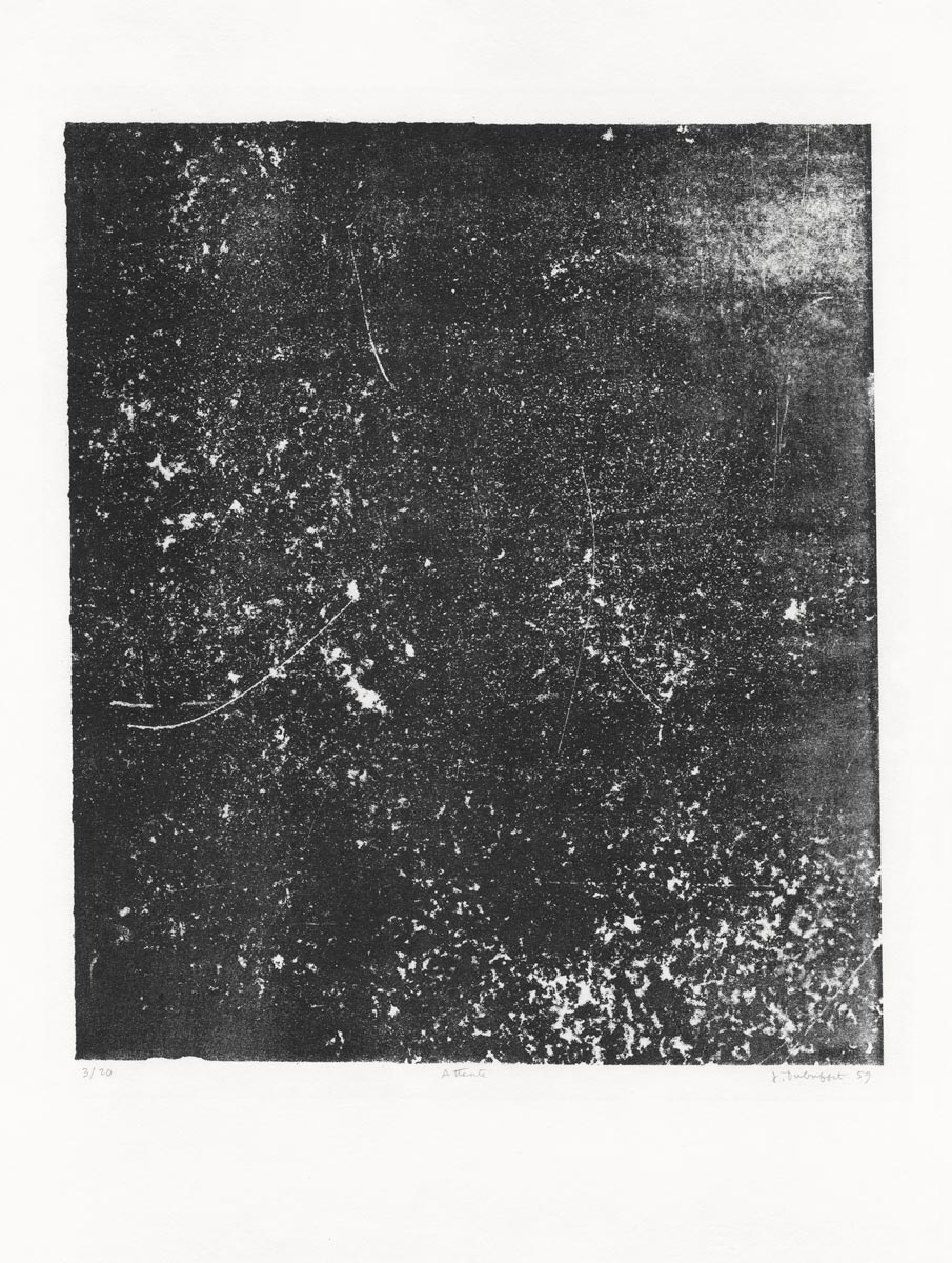 Jean Dubuffet, Lithographie, -Les phénomènes, Torrent-, 1959