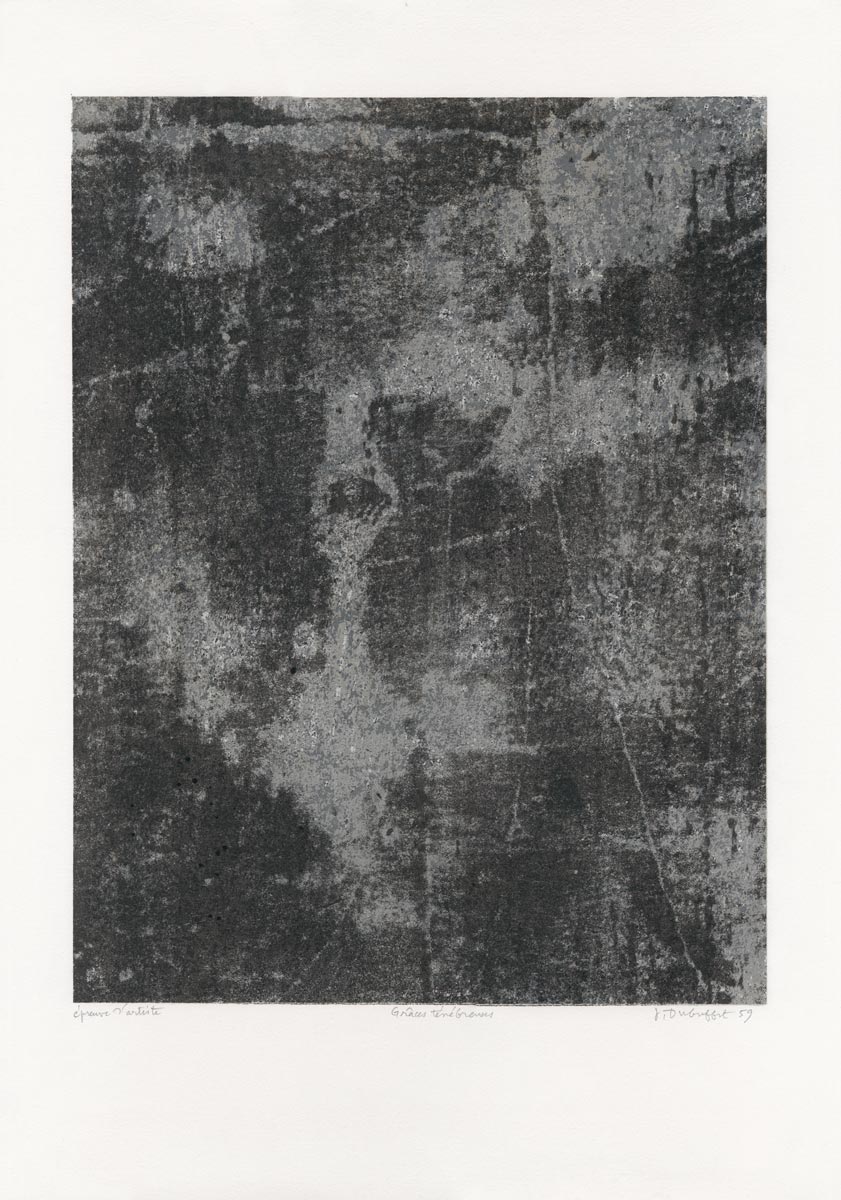 Jean Dubuffet, Lithographie, -(Les phénomènes), Grâces ténébreuses-, 1959
