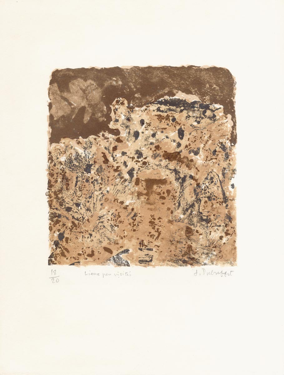 Jean Dubuffet, Lithographie, -Lieux peu visités-, 1953