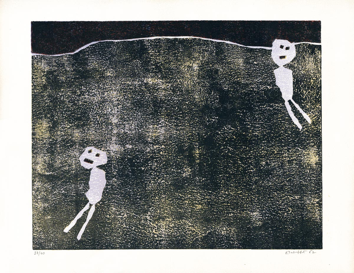 Jean Dubuffet, Lithographie, -Loisirs-, 1962