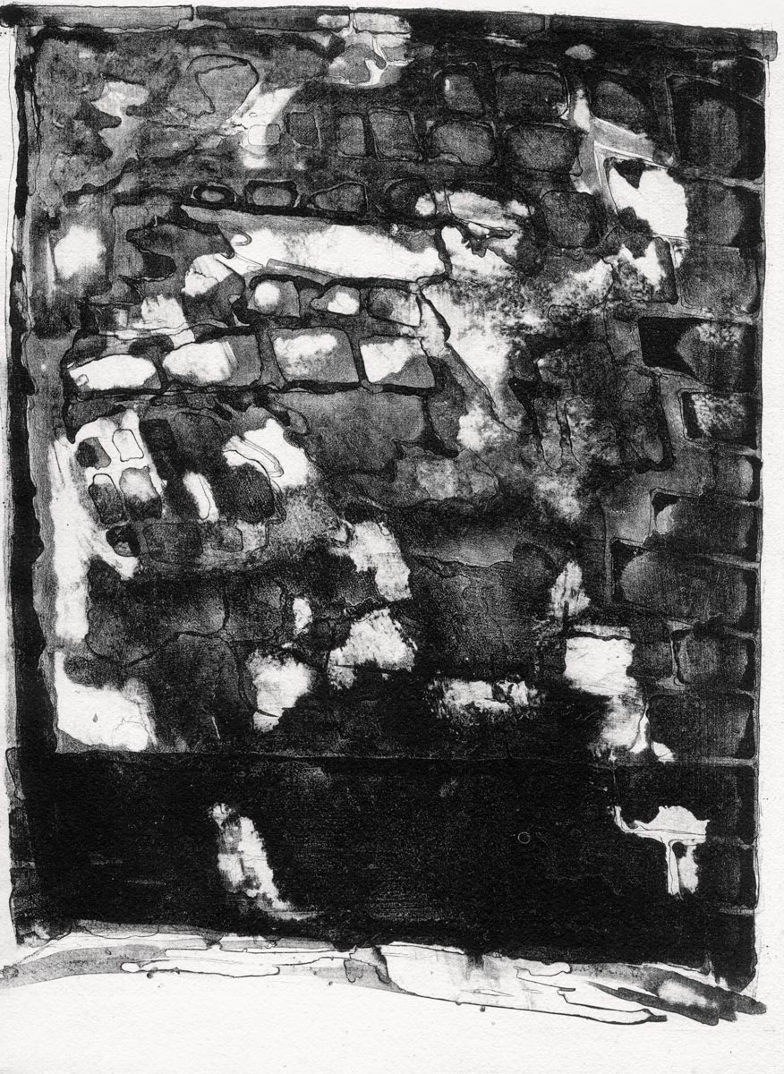Jean-Dubuffet-Estampe-Lithographie-Mur au pied sombre--1945