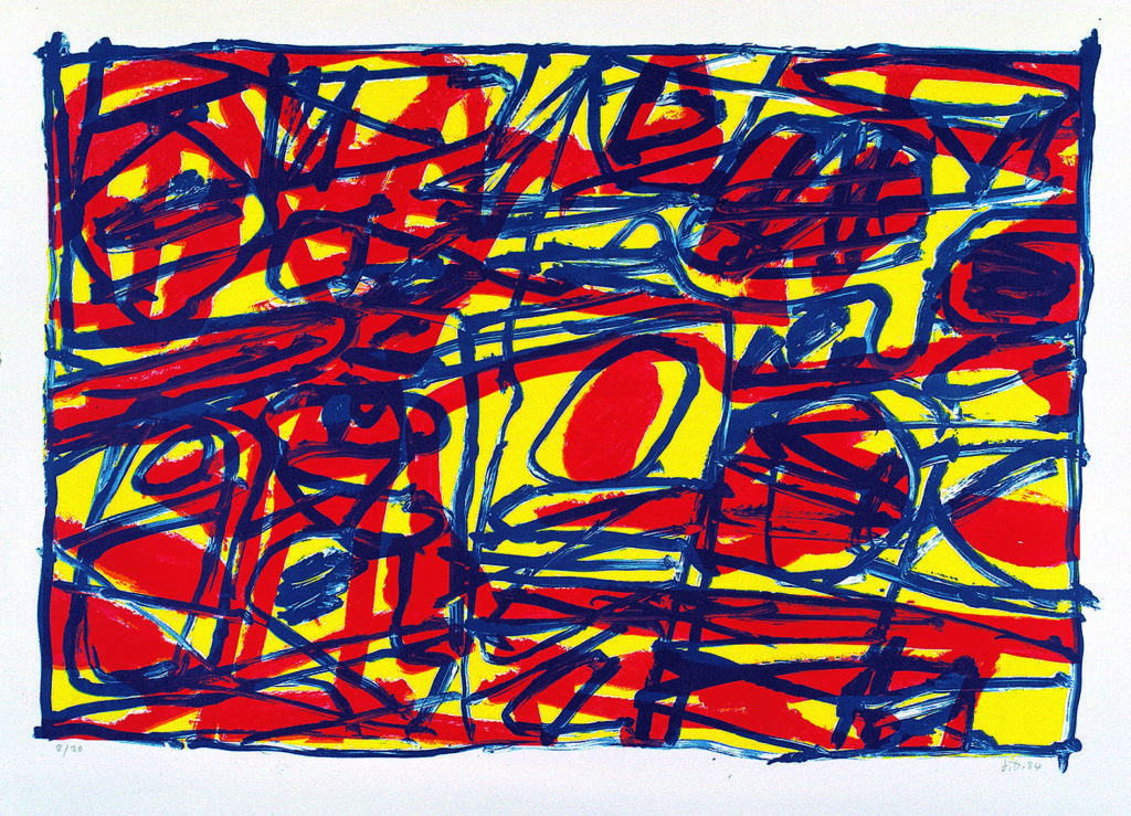 Jean Dubuffet, Lithographie, -Sténogramme-, 1984