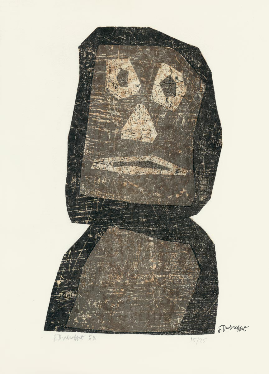 Jean-Dubuffet-Estampe-Lithographie-Le-guerrier--1958