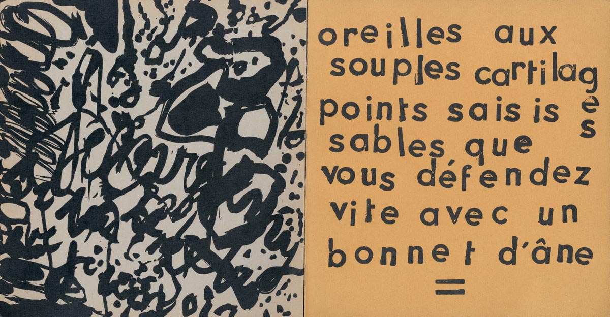 Jean-Dubuffet-Livre-Lithographie-Oreilles-gardées-PAB,-Paris---Alès-1962