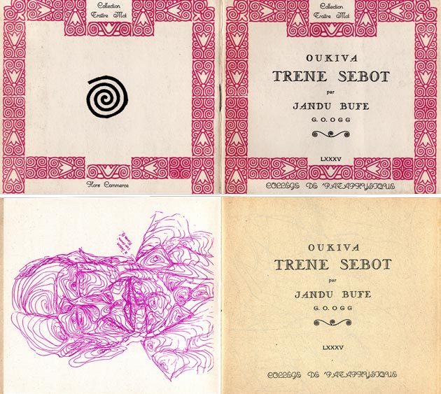 Jean Dubuffet, Livre, -Oukiva trèné sèbot-, 1958