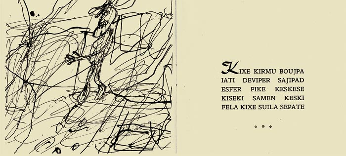 Jean Dubuffet, Livre, -Oukiva trèné sèbot-, 1958