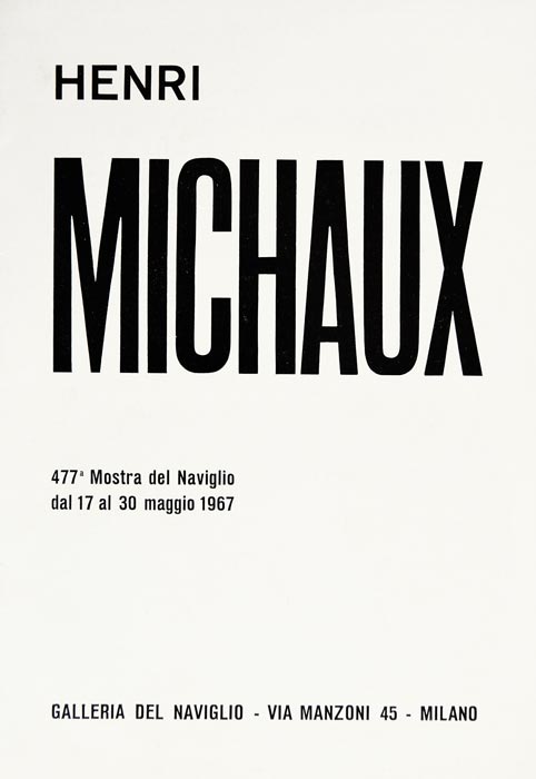 Henri Michaux, Catalogue, 1967