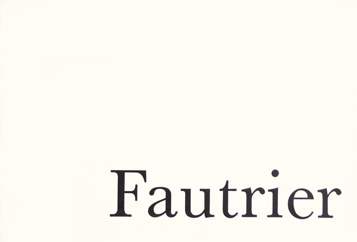 Jean Fautrier, Catalogue, 1959