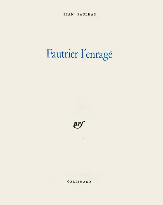 Jean Fautrier, Catalogue, 1962