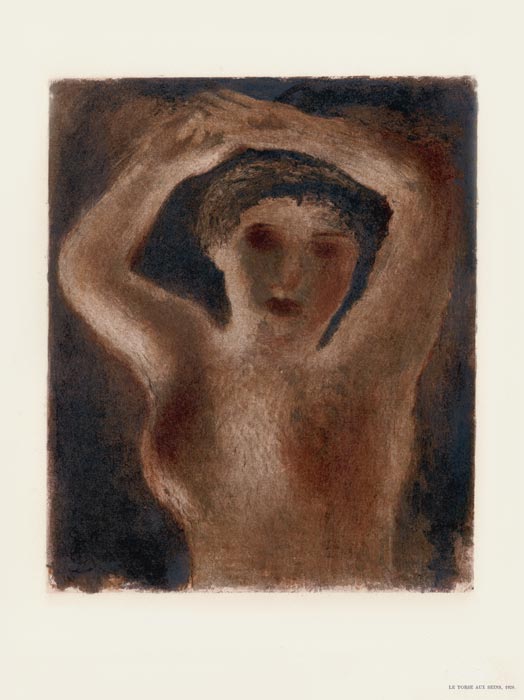 Jean Fautrier, Lithographie, -Le Torse aux seins (Fautrier l-enragé) -, 1928