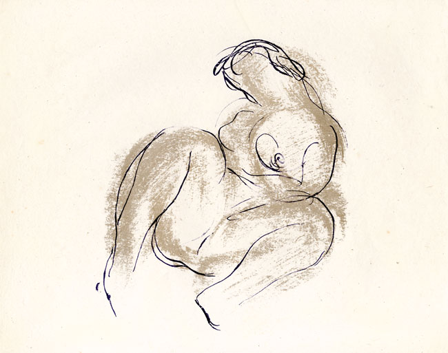 Jean Fautrier, Lithographie, -Lespugue-, 1942