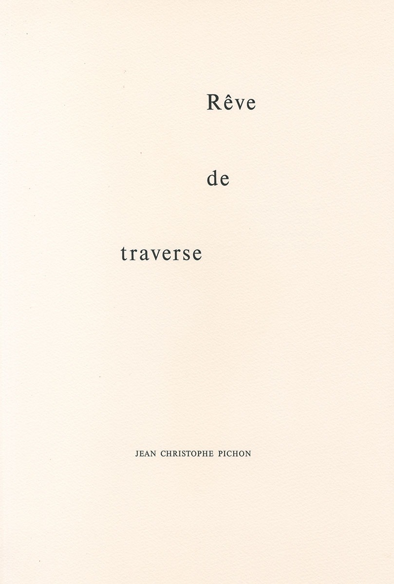 Michel Haas, Lithographie, -Rêve de traverse-, 1989