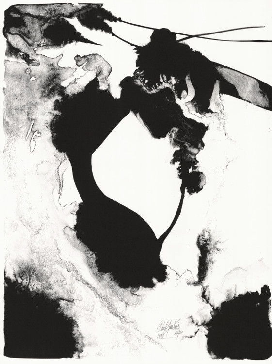 Paul Jenkins, Lithographie, -Amadeus in Black n°2-, 1992