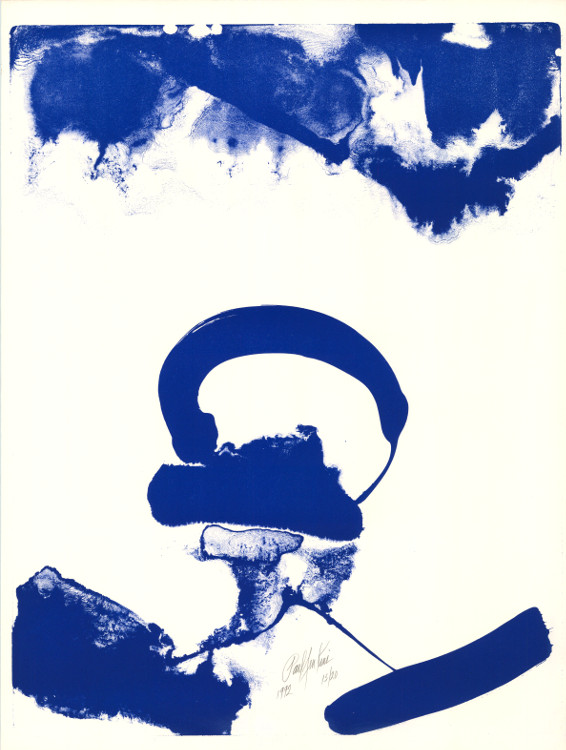 Paul Jenkins, Lithographie, -Amadeus in Blue n°5-, 1992