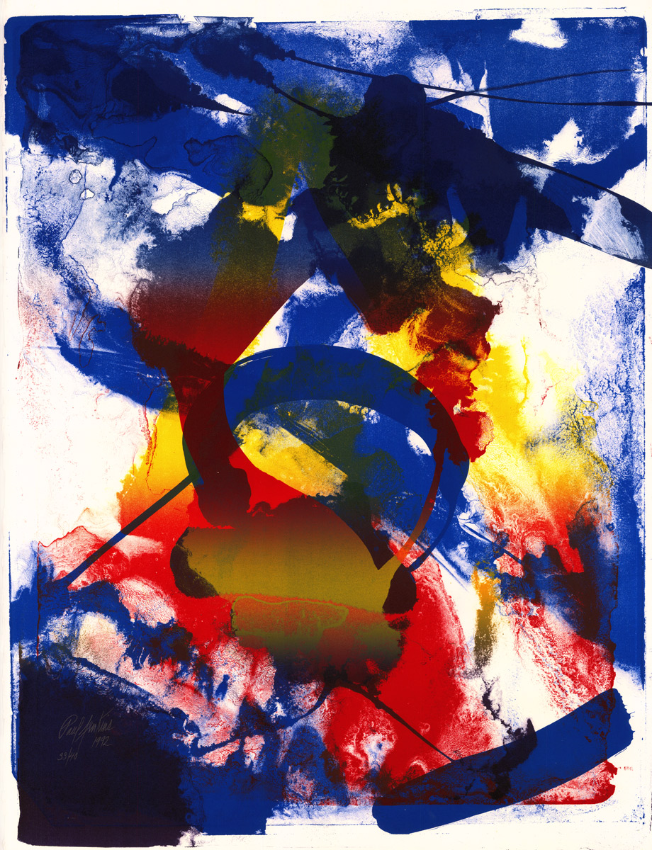 Paul Jenkins, Lithographie, -Amadeus (Mozart métronome)-, 1992