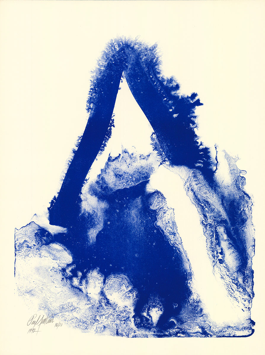 Paul Jenkins, Lithographie, -Amadeus in Blue n°3-, 1992