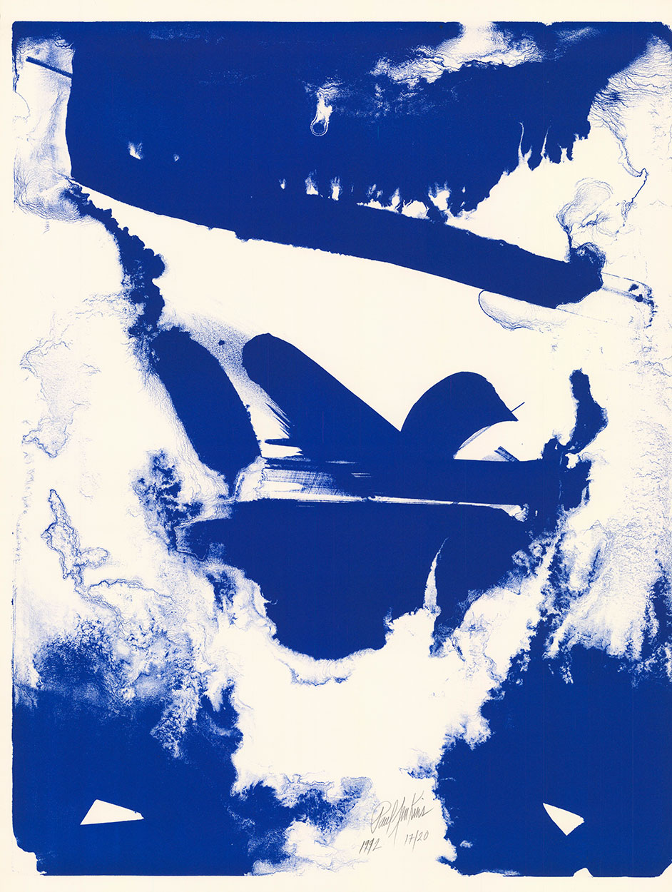 Paul Jenkins, Lithographie, -Amadeus in Blue n°4-, 1992