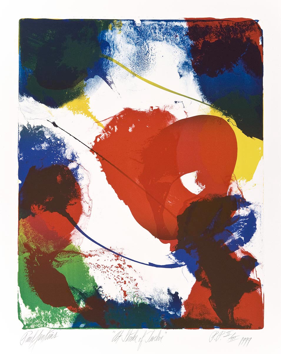 Paul-Jenkins-Estampe-Lithographie-At-stroke-of-Twelve--1999