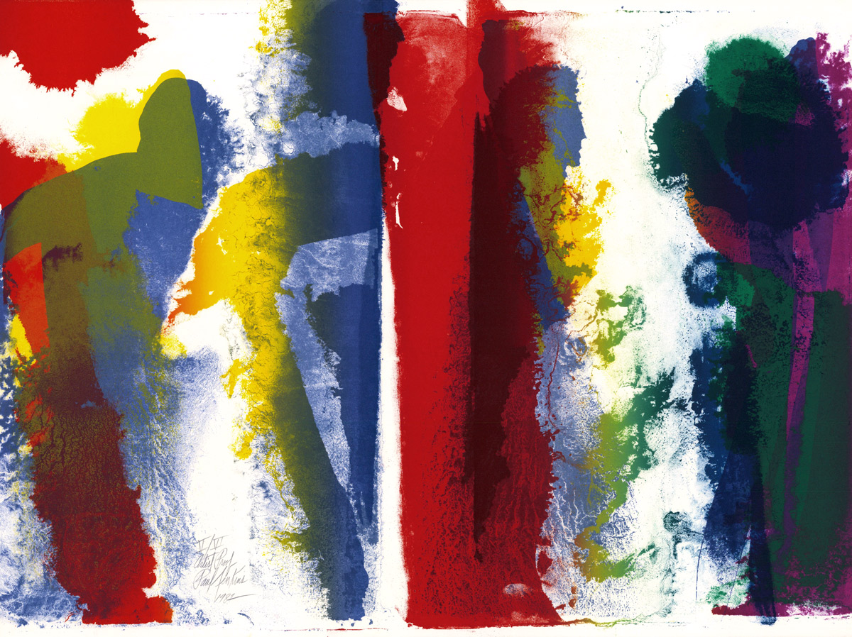 Paul Jenkins, Lithographie, -Le Prisme oblige la lumière (Euphories)-, 1987