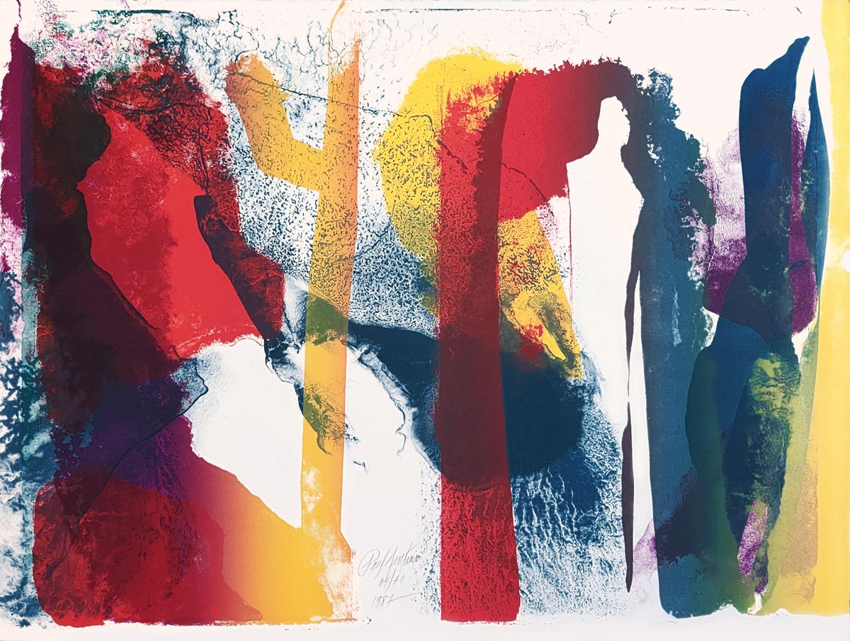 Paul Jenkins, Lithographie, -Euphories de la couleur-, 1988