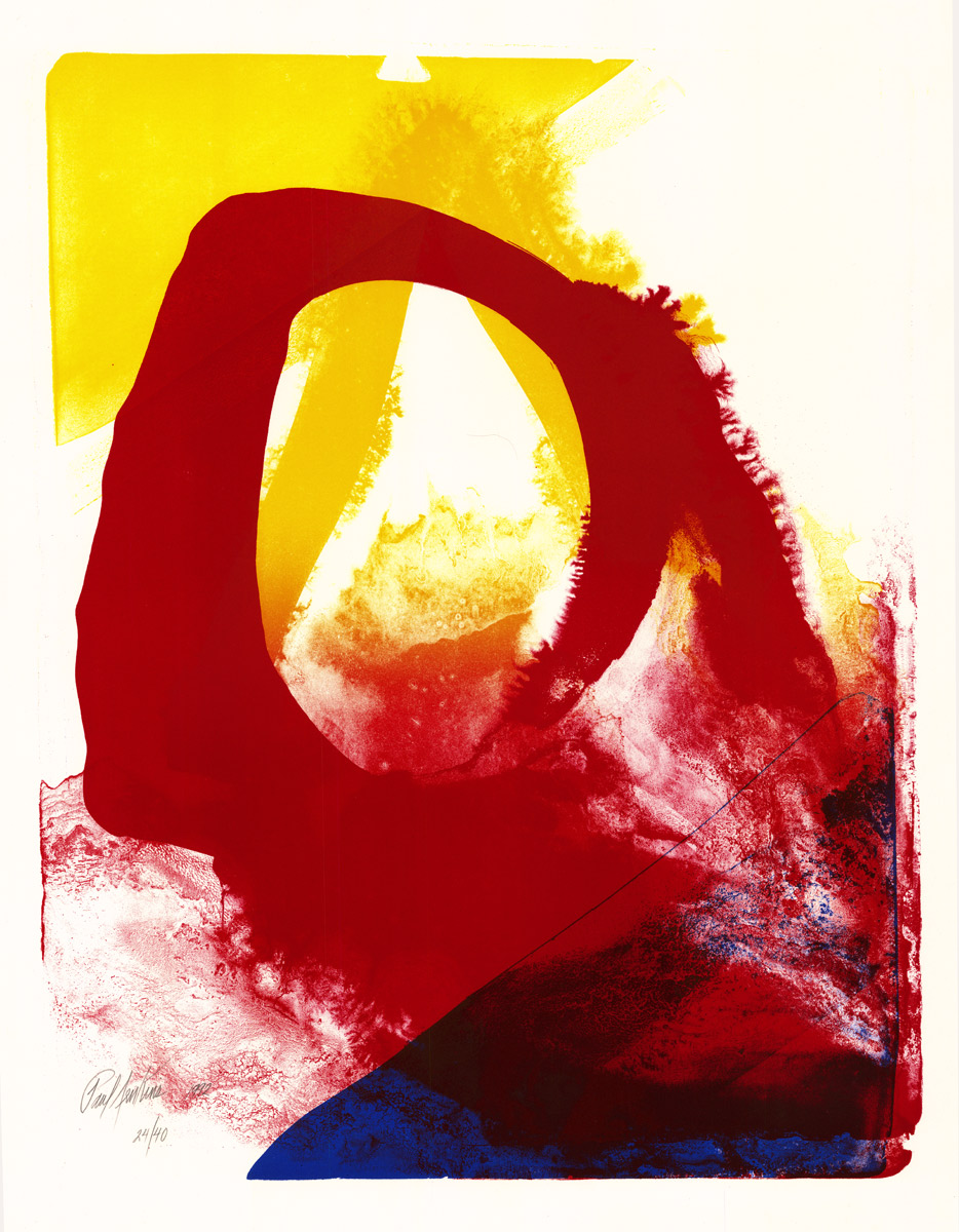 Paul Jenkins, Lithographie, -Exit Amadeus in Red-, 1992