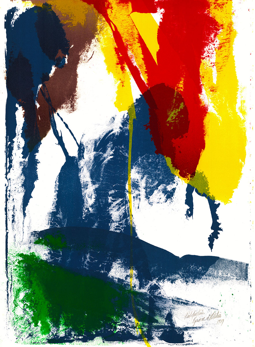 Paul Jenkins, Lithographie, -Mémoire de la liberté-, 1991