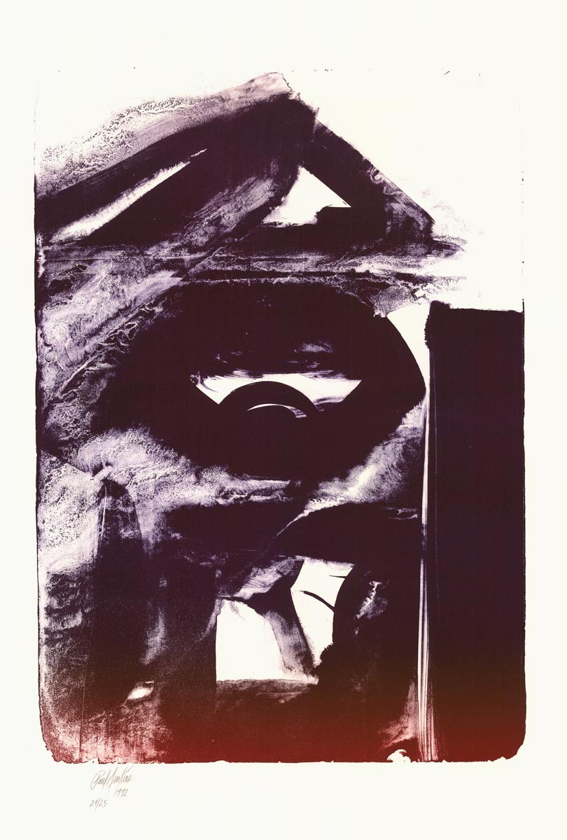 Paul Jenkins, Lithographie, -Mozart-s Father-s House of Cards-, 1992