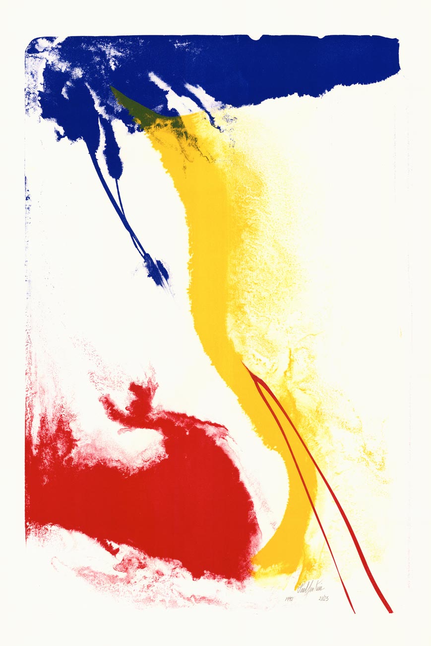 Paul Jenkins, Lithographie, -Near the Sun-s Anvil (1er état)-, 1992