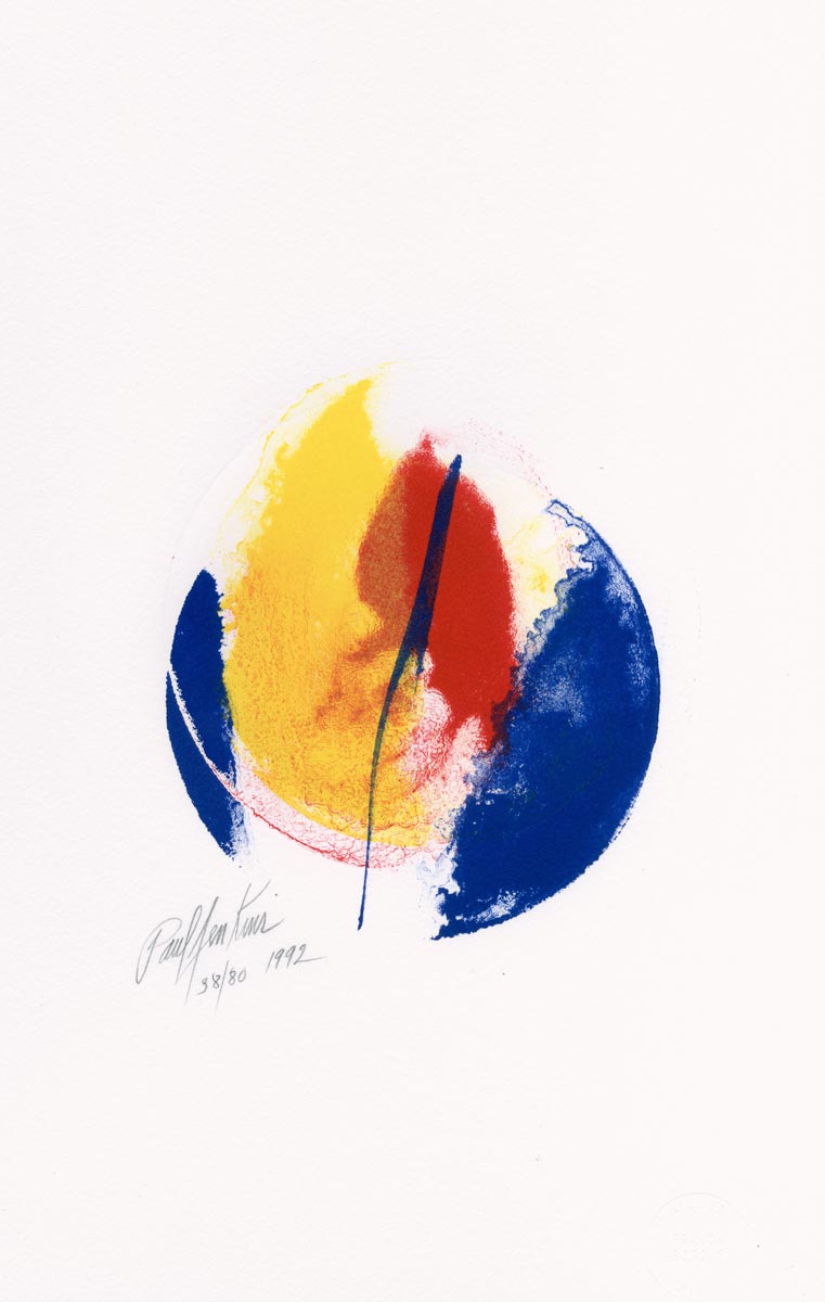 Paul Jenkins, Lithographie, -Pierre circulaire-, 1992