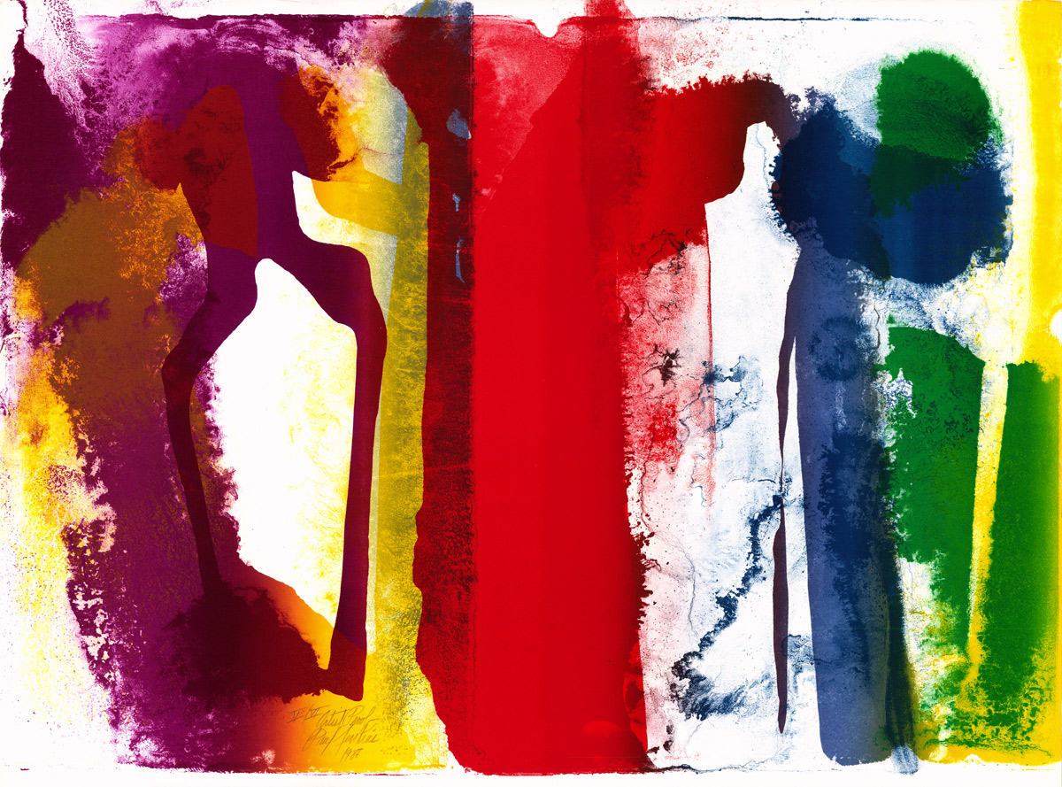 Paul Jenkins, Lithographie, -Violet pour le mythe (Euphories)-, 1987