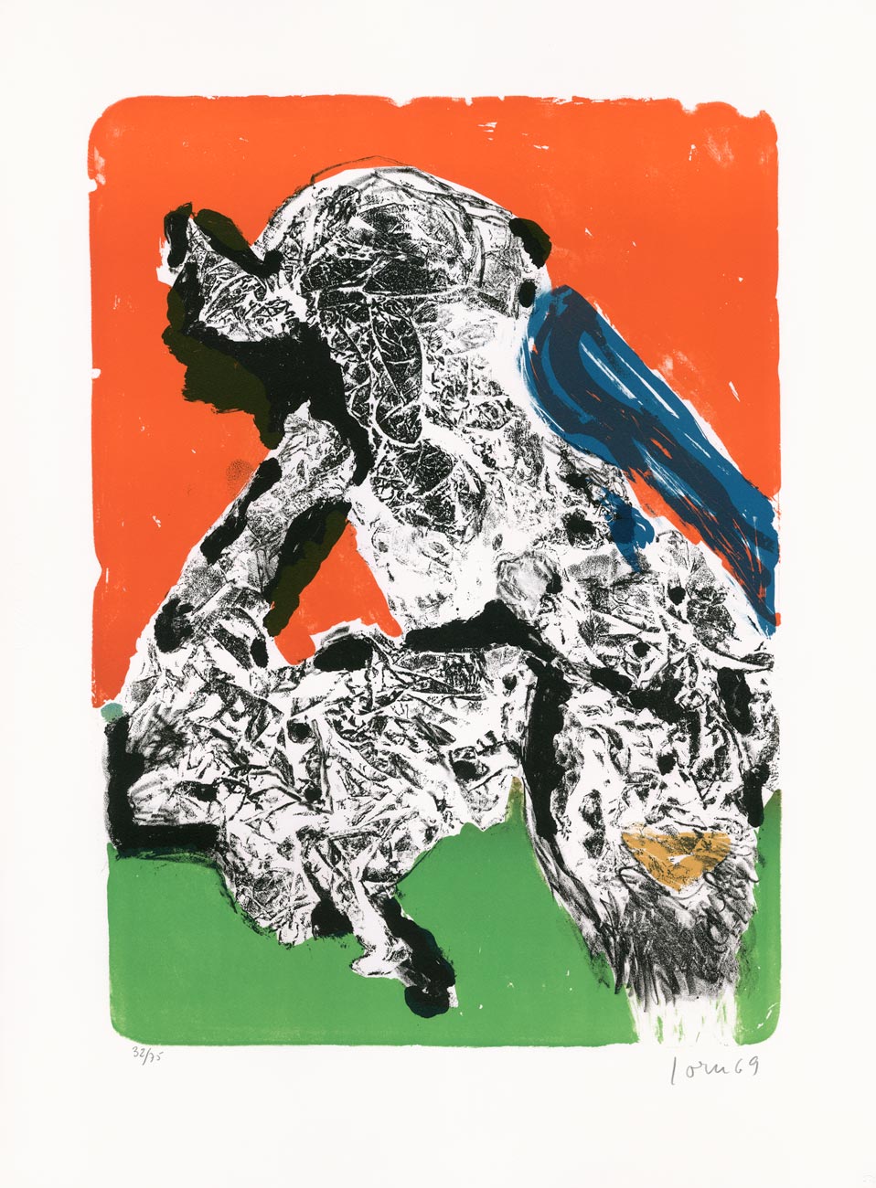Asger Jorn, Lithographie, -intimités graphoglyptiques (3)-, 1969