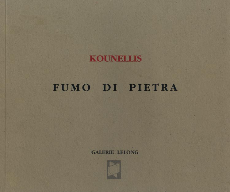 Jannis Kounellis, Catalogue, 1994