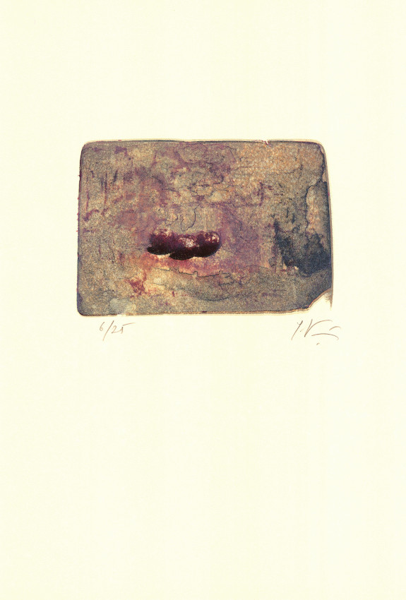 Yuri-Kuper-Estampe-Lithographie-Trois-cerises-Quédillart,-Paris-1996