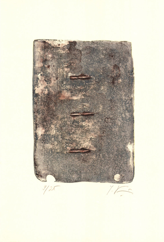 Yuri Kuper, Lithographie, -Etude pour trois plumes-, 1996